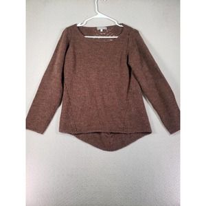Bianca B.‎ Sweater Womens Large Brown Crew Neck Long Sleeve Pullover Cardigan